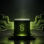 A central structured knowledge core connects to multiple specialized retrieval systems through glowing green pathways in a minimalist publisher infrastructure scene.
