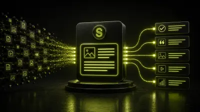 A structured publisher content system transforms fragmented archive materials into organized answer-ready assets flowing through a controlled editorial infrastructure.
