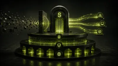 A central publisher-controlled gateway filters chaotic data fragments into structured governed access pathways connected to protected publishing systems.